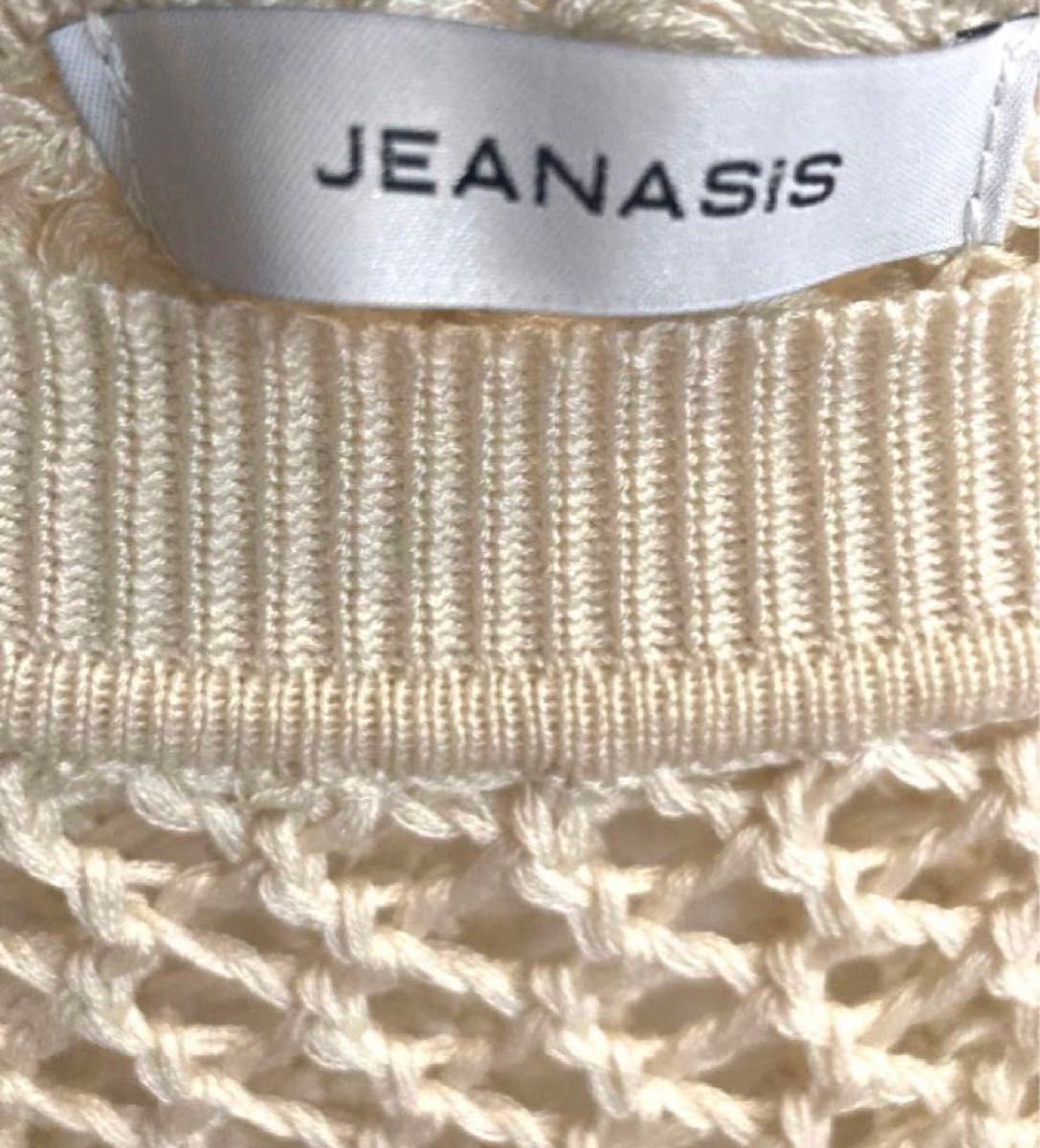 JEANASIS ジーナシス  ニット　ホールメッシュアシメ　プルオーバー