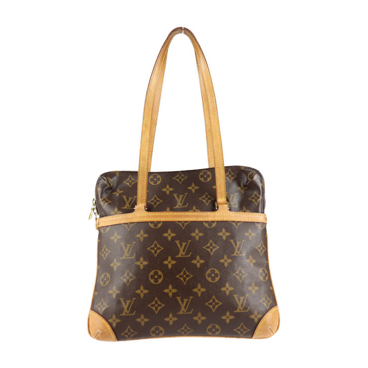 LOUIS VUITTON ルイ ヴィトン クーサンGM モノグラム M51141 ショルダーバッグ PVC レザー ブラウン ショッピン【本物保証】_画像1