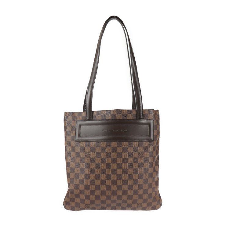 LOUIS VUITTON ルイ ヴィトン クリフトン ダミエ N51149 トートバッグ PVC レザー エベヌ ブラウン ショルダーバ【本物保証】_画像1