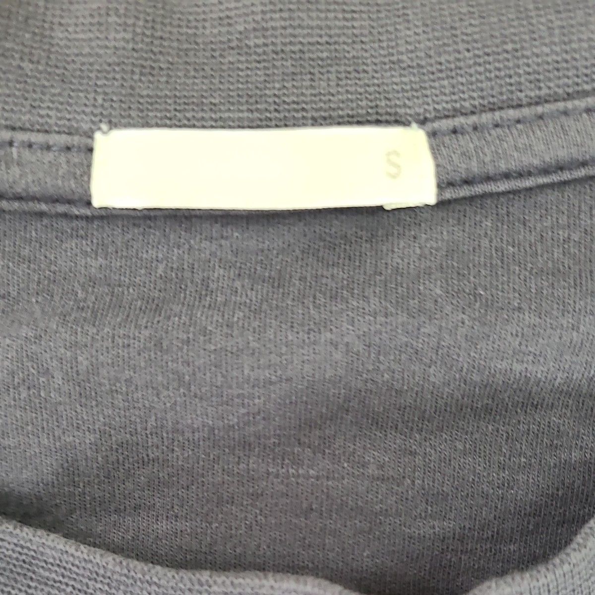 コットンオーバーサイズT(5分袖) GU　ジーユー　 クルーネック Tシャツ 半袖 ポケット　ブルー　綿100%