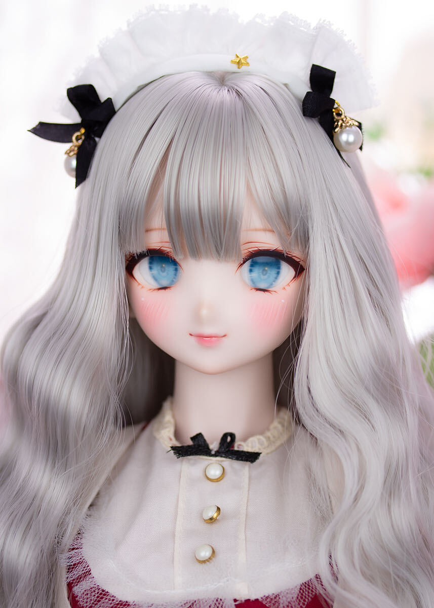 Guppe DDH-06 セミホワイト肌　カスタムヘッド＋アイ2種＋おまけウィッグ　※ソフビ盛り難あり_画像4