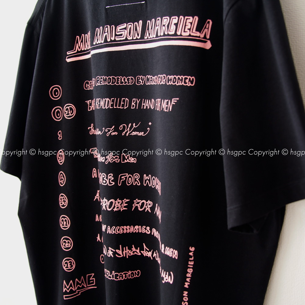 新品 MM6 メゾン マルジェラ グラフィティ バック ロゴ Tシャツ カットソー トップス オーバーサイズ Maison Margiela エムエム6 シックス_画像4