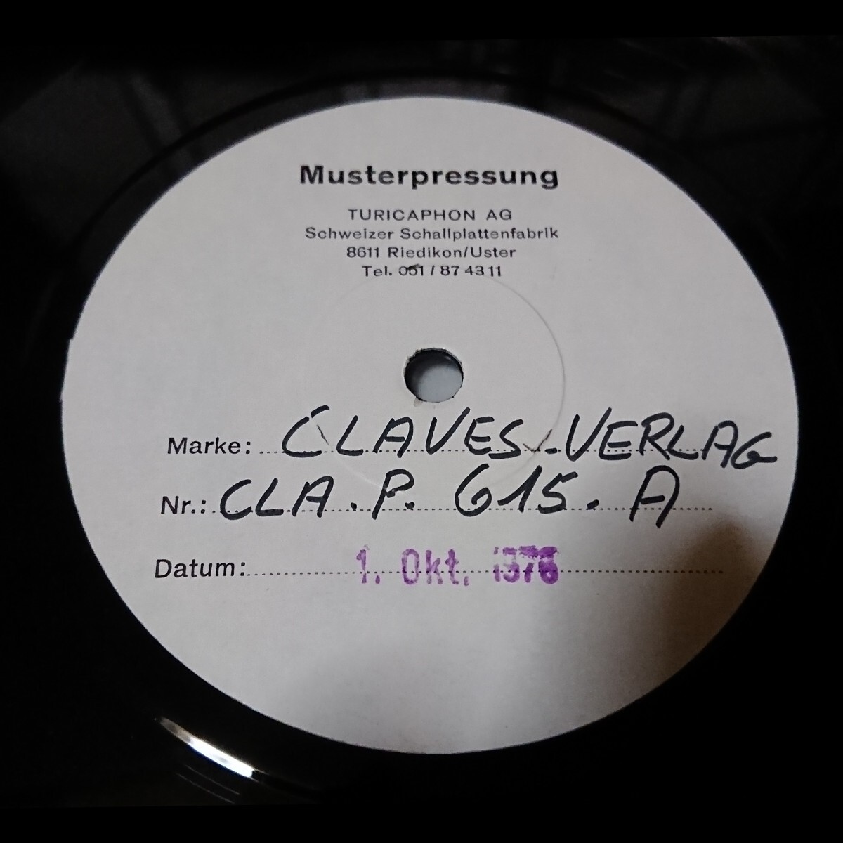 Claves P615 マスタープレス盤・試作品ジャケット・スイス盤 バロックミュージック_画像4