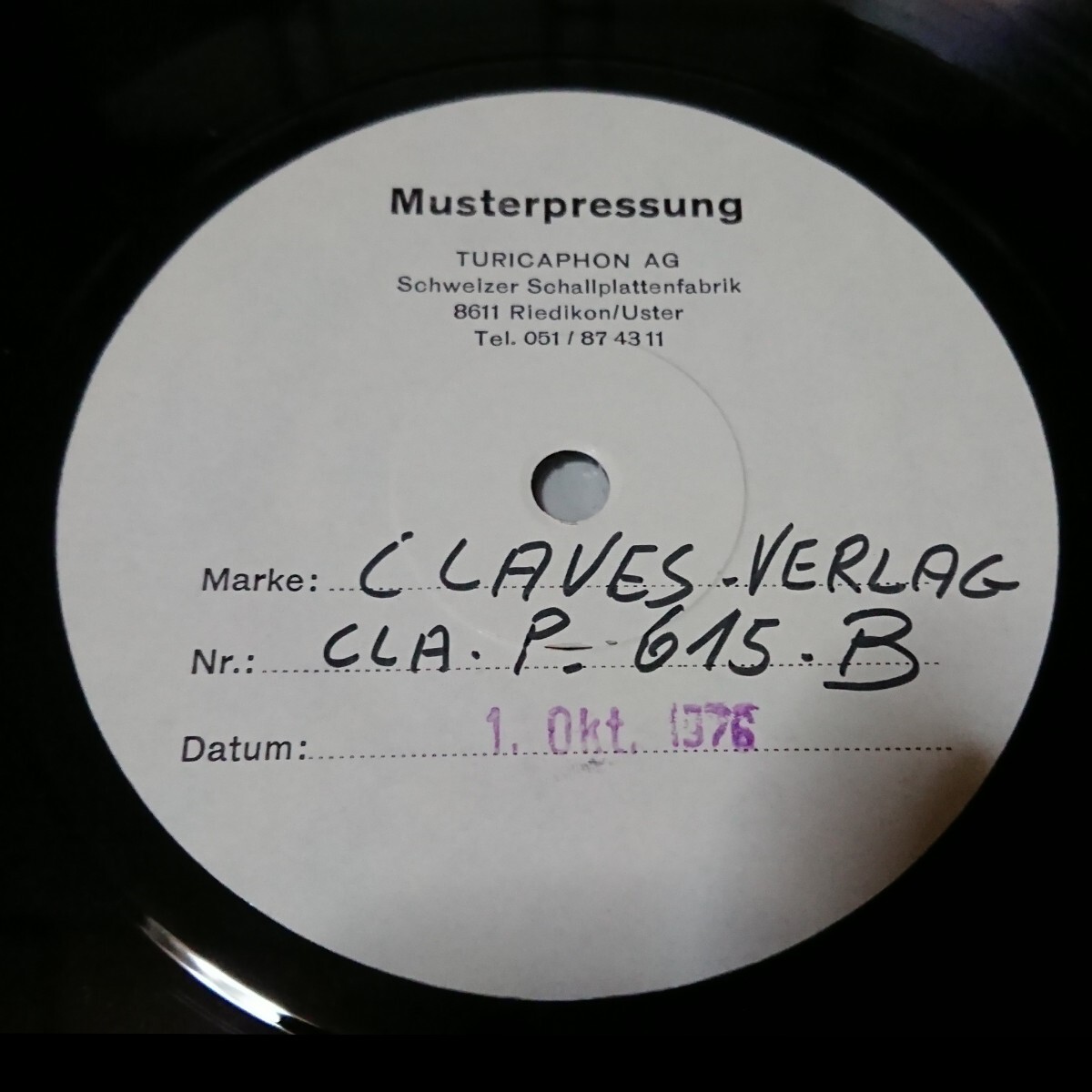 Claves P615 マスタープレス盤・試作品ジャケット・スイス盤 バロックミュージック_画像5