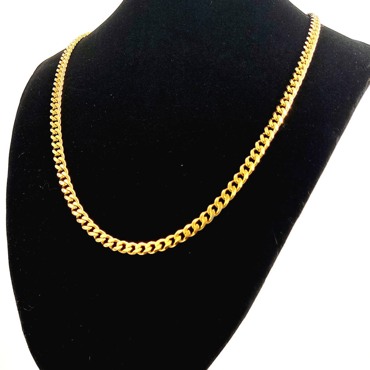  flat necklace 18kgp single two surface 5mm 50cm 18k Gold Plated lady's men's necklace Gold Gold Necklace 301