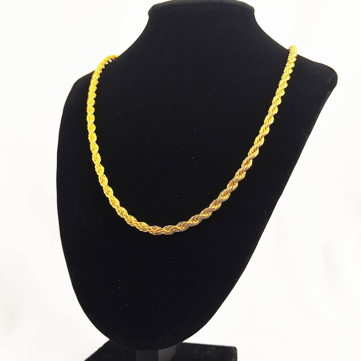  flat necklace rope chain necklace gold necklace 18k stamp equipped k18 18kgp 58cm men's lady's 323
