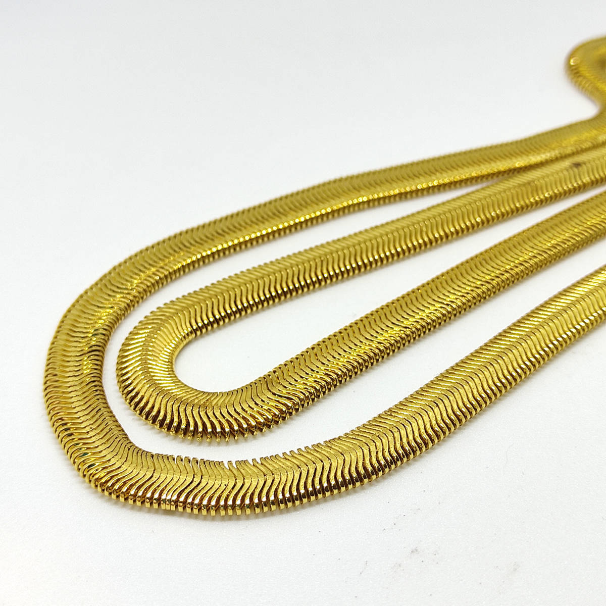  подлинность неизвестен мужской женский Necklace 18K Gold Plated k18 золотой колье 60cm Sune -k цепь 340