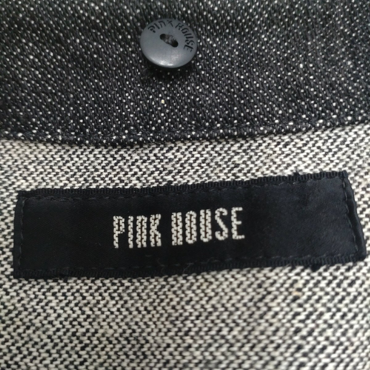 PINK HOUSE ベスト サイズ:フリー ブラック デニム フリル(取り外し可能) ピンクハウスの画像6