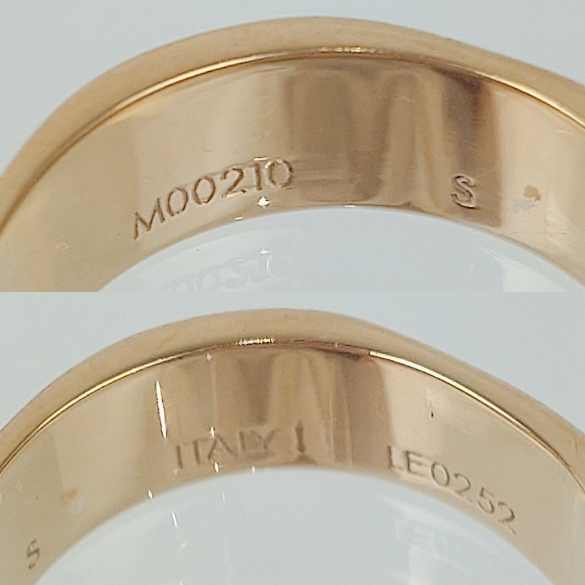 LOUIS VUITTON ring * nano gram M00210 ring Gold color box * cloth sack attaching Louis Vuitton LV ring 