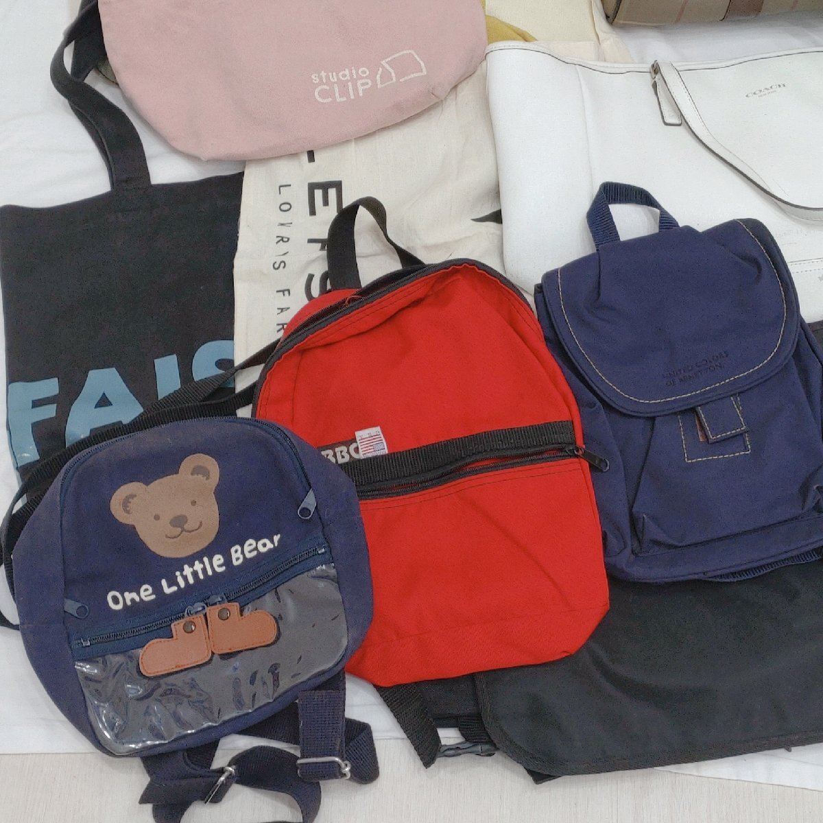 (B) bag large amount set sale COACH/FURLA/ Folli Follie other handbag shoulder bag tote bag leather fabric for children rucksack 