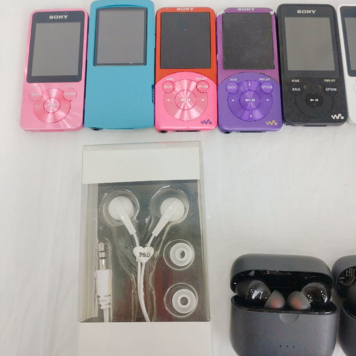 オーディオプレーヤー　ジャンク品　まとめ売り　SONY　Walkman　Apple　iPod　ウォークマン　アイポッド　イヤホン_画像4