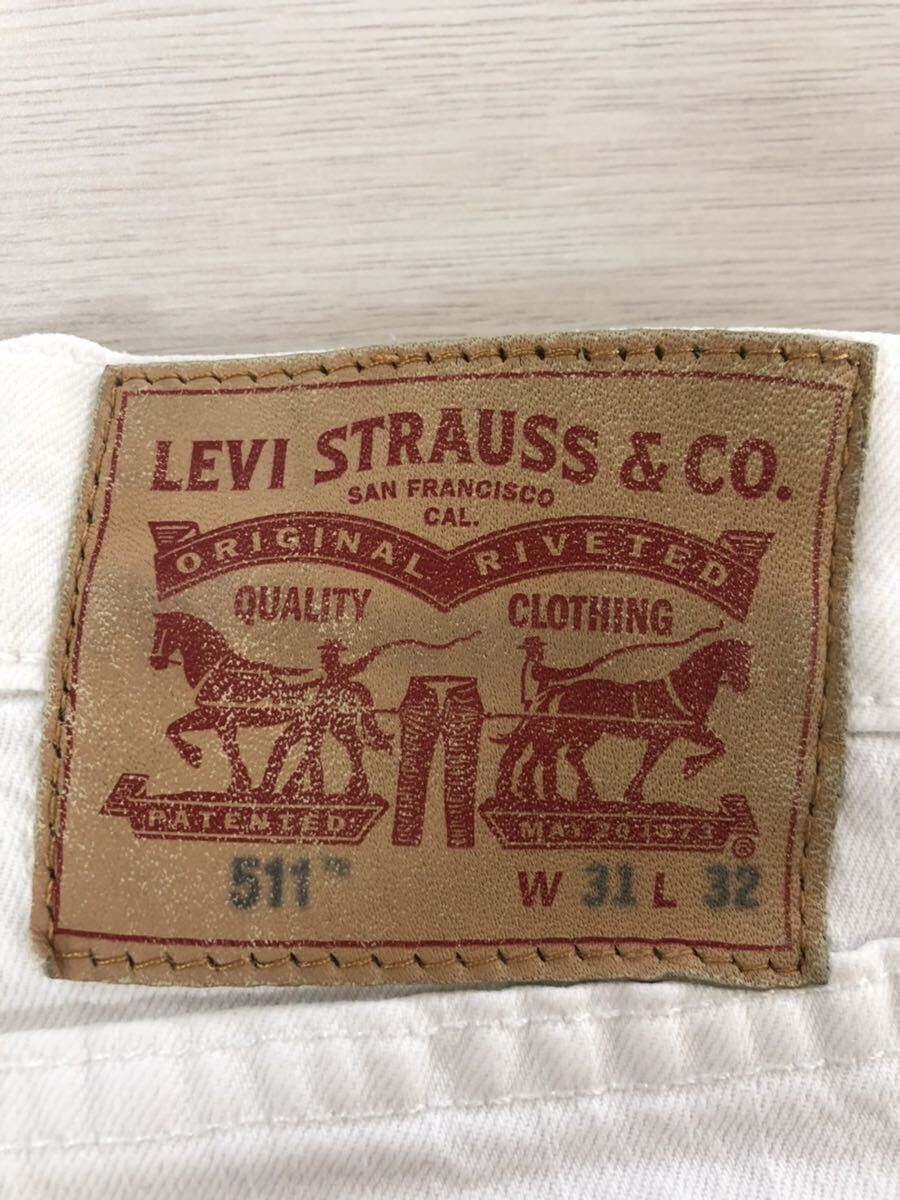 Levi's リーバイス 511 スキニー ホワイト デニム 31_画像3