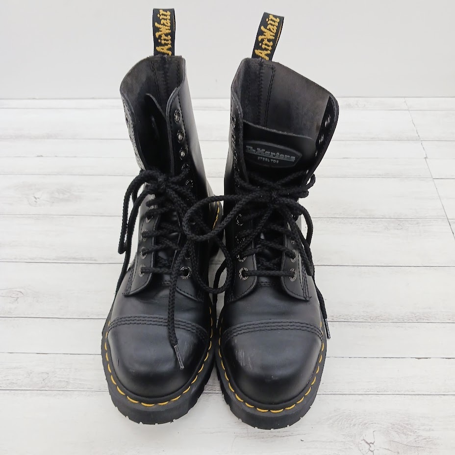 Dr.Martens ドクターマーチン 10 EYE STEEL TOE BOOTS 10ホールブーツ レースアップブーツ ブラック UK5_画像2