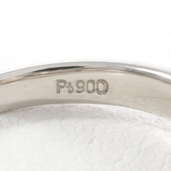 PT900 リング 指輪 9号 パール 約7.5mm ダイヤ 0.04 総重量約6.0g 中古 美品 送料無料☆0202_画像6