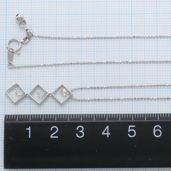 K18WG ネックレス ダイヤ 0.30 総重量約3.4g 約45cm 中古 美品 送料無料☆0202_画像5