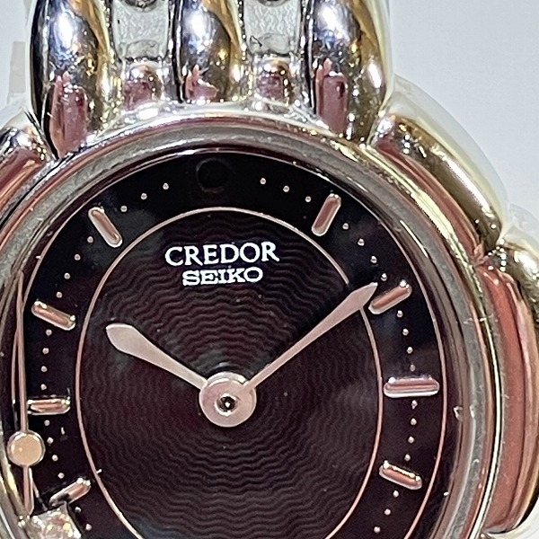 1 иен ~ нет максимальной ставки Seiko Credor 2J81-5020 кварц часы наручные часы женский *0321