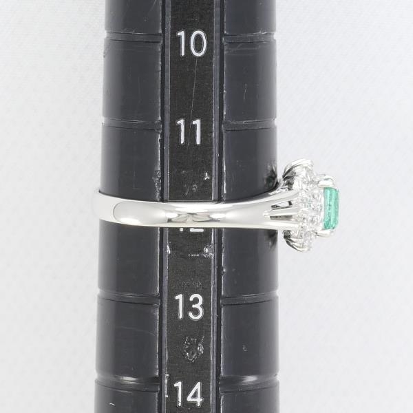 PT900 リング 指輪 12号 エメラルド 0.51 ダイヤ 0.23 総重量約3.3g 中古 美品 送料無料☆0315_画像5