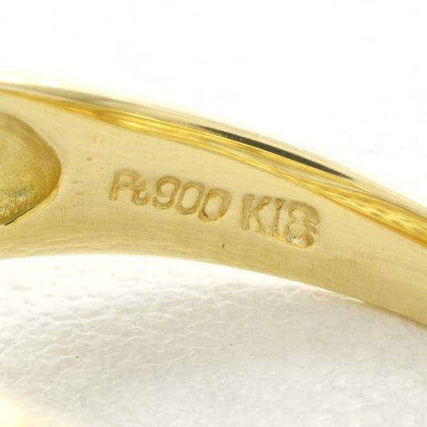 PT900 K18YGPG リング 指輪 12号 ダイヤ 0.50 総重量約4.7g 中古 美品 送料無料☆0338_画像6