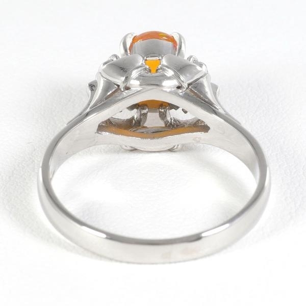 PT900 リング 指輪 10.5号 ファイヤーオパール 0.44 ダイヤ 総重量約4.8g 中古 美品 送料無料☆0315_画像4