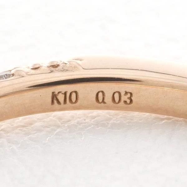 ザキス K10PG リング 指輪 11号 ダイヤ 0.03 総重量約1.1g 中古 美品 送料無料☆0315_画像6