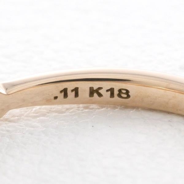 アガット K18PG リング 指輪 7号 ダイヤ 0.11 総重量約1.3g 中古 美品 送料無料☆0338_画像7