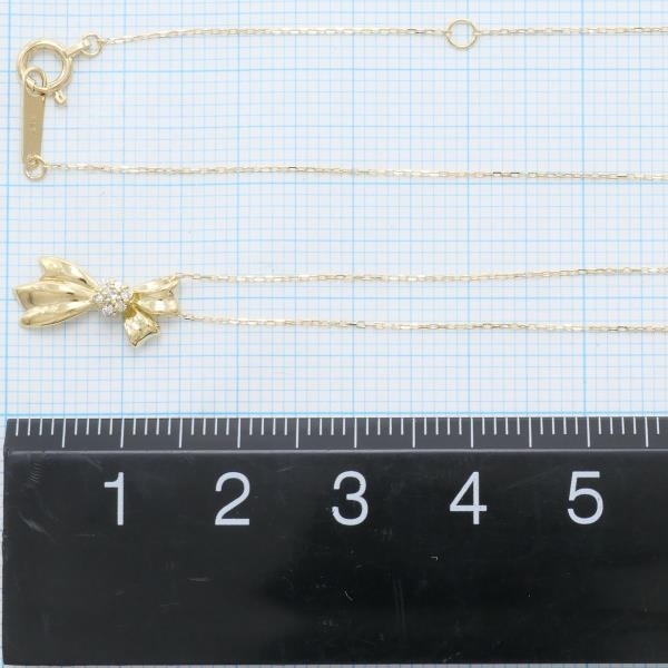 K18YG ネックレス ダイヤ 0.03 総重量約1.3g 約40cm 中古 美品 送料無料☆0202_画像5