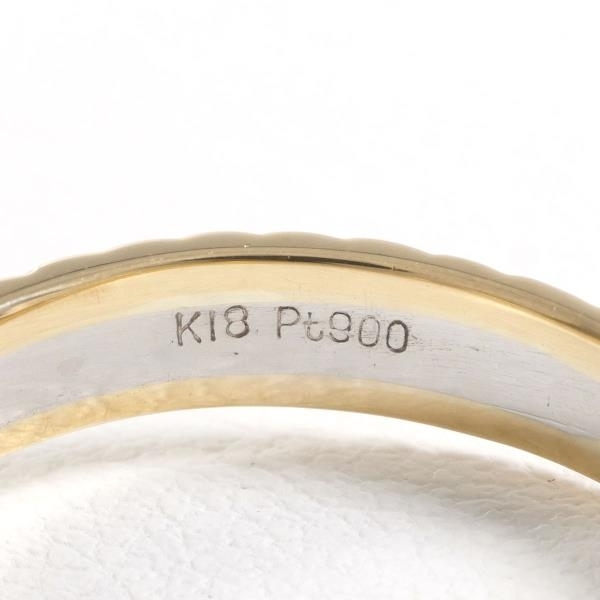 PT900 K18YG リング 指輪 13号 サファイア ダイヤ 0.08 総重量約3.0g 中古 美品 送料無料☆0204_画像6