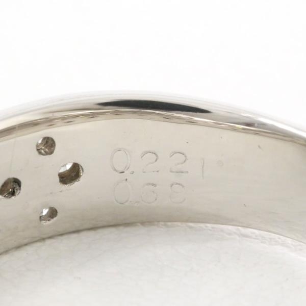 PT900 リング 指輪 9.5号 ダイヤ 0.221 ブラウンダイヤ ダイヤ 計0.68 SI1 鑑別書 総重量約6.9g 中古 美品 送料無料☆0338_画像9