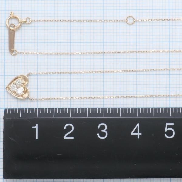 K18PG ネックレス ダイヤ 0.10 総重量約1.0g 約40cm 中古 美品 送料無料☆0315_画像5