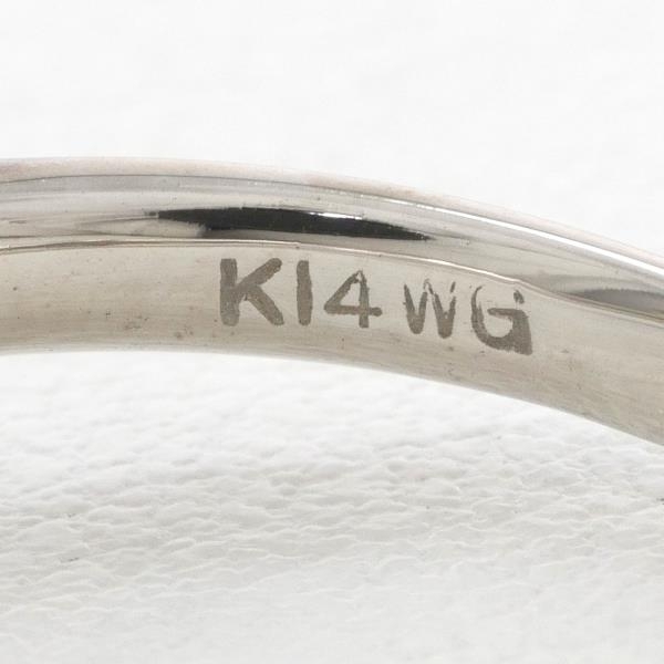 K14WG リング 指輪 10号 ダイヤ 0.25 総重量約2.2g 中古 美品 送料無料☆0315_画像6