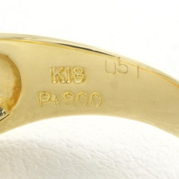PT900 K18YGPG リング 指輪 9.5号 ダイヤ 0.51 総重量約4.2g 中古 美品 送料無料☆0315_画像6