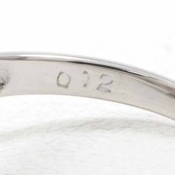 PT900 リング 指輪 12号 パール 約8mm ダイヤ 0.12 総重量約4.4g 中古 美品 送料無料☆0315_画像7