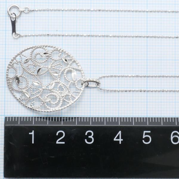K18WG ネックレス ダイヤ 0.03 総重量約4.4g 約40cm 中古 美品 送料無料☆0315_画像5