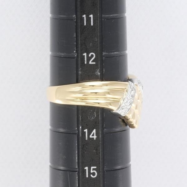 PT850 K18YG リング 指輪 13号 ダイヤ 0.06 総重量約4.1g 中古 美品 送料無料☆0315_画像5