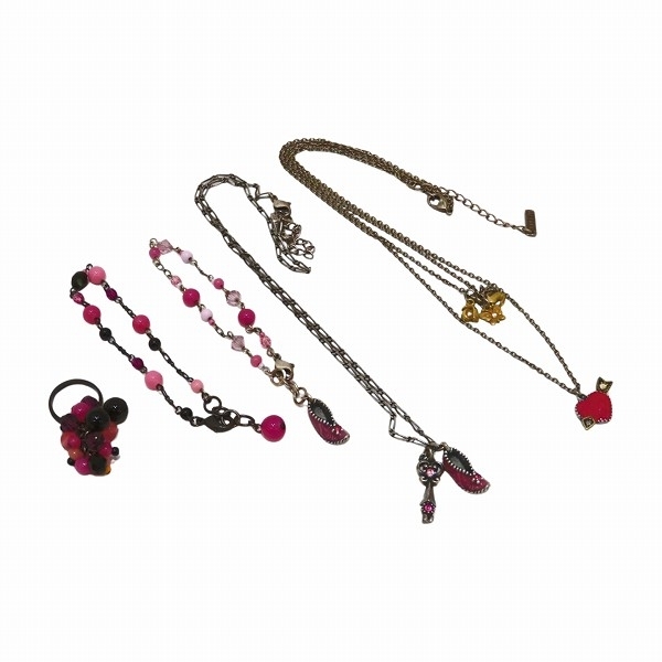 1 jpy ~ there is no highest bid Anna Sui etc. bracele necklace 5 point set brand small articles lady's *0308
