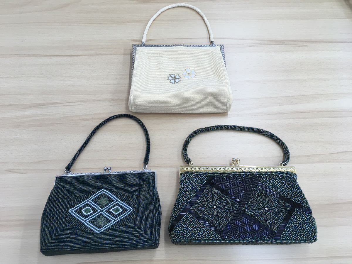 1 иен [ сумка . суммировать комплект ] ручная сумочка сумка No-brand бисер бисер плетеный сумка много сумка на плечо портфель сумка комплект продажа 