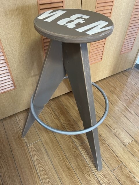 m&m custom performance furniture エム&エム 大 丸スツール 椅子 イス グレー_画像2