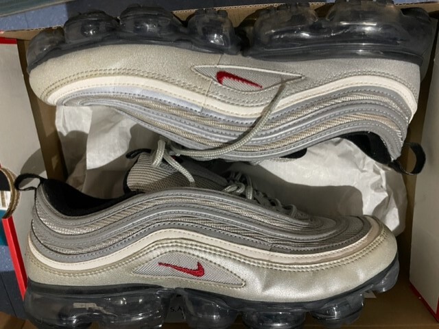 US10.5 28.5cm NIKE AIR VAPORMAX 97 シルバー ナイキ ヴェイパーマックス97 95 air max97 エアマックス97 AJ7191-002_画像3