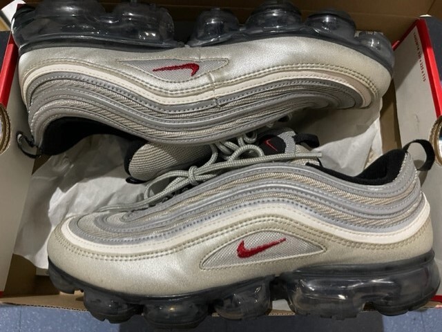 US10.5 28.5cm NIKE AIR VAPORMAX 97 シルバー ナイキ ヴェイパーマックス97 95 air max97 エアマックス97 AJ7191-002_画像2