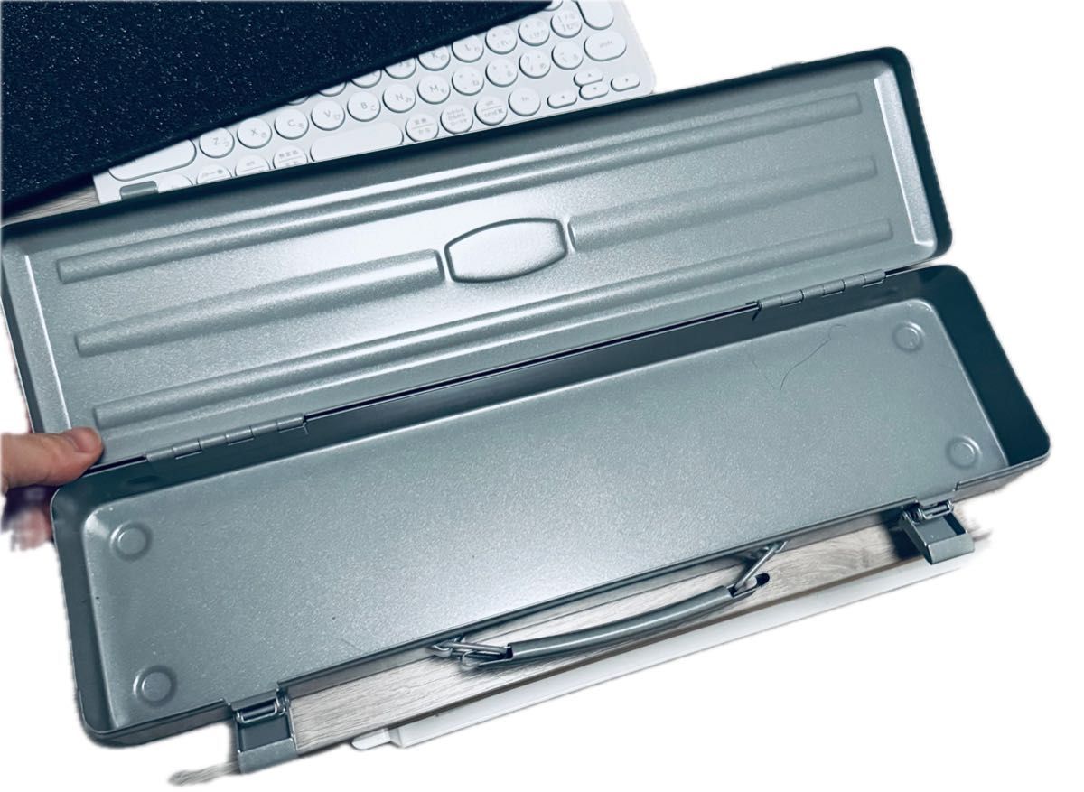 【ほぼ新品】トネ(TONE) ツールケース MCT2 シルバー 工具箱 Mサイズ silver 銀色 グレー系 メタリックシルバー