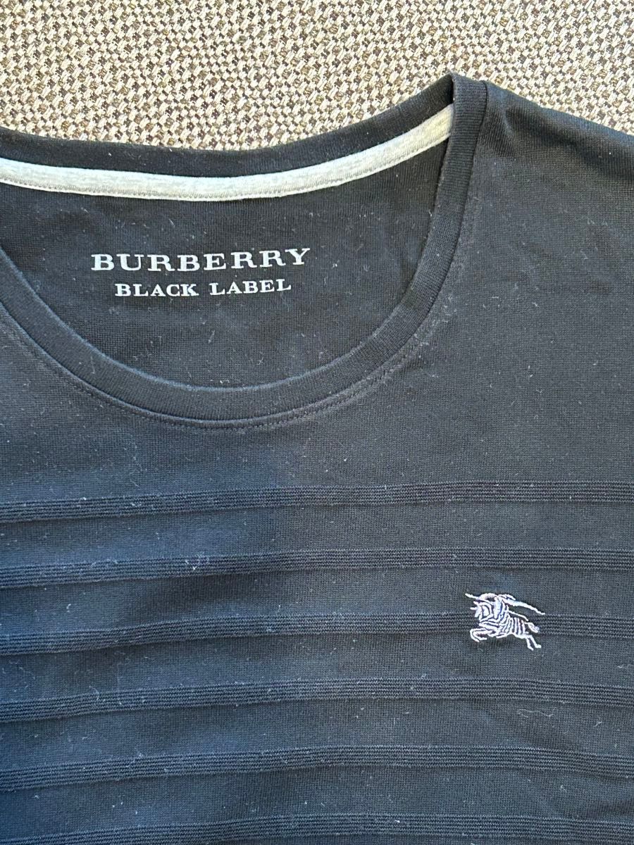 バーバリーブラックレーベル　Tシャツ　黒　ブラック　 BURBERRY BLACK LABEL 