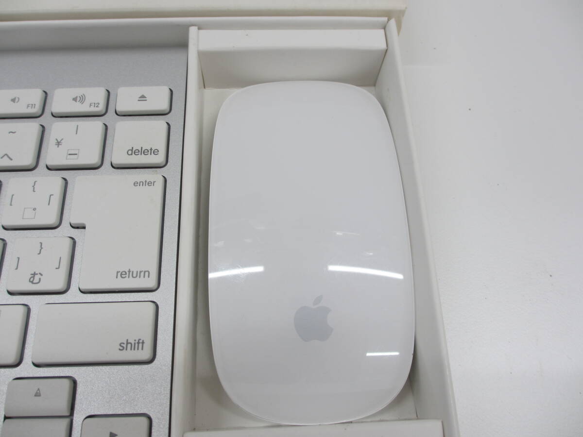 機器祭 PC祭 アップル Apple ワイヤレスキーボード A1314 マウス A1296付 使用品 長期保管品 ジャンク扱い品の画像3