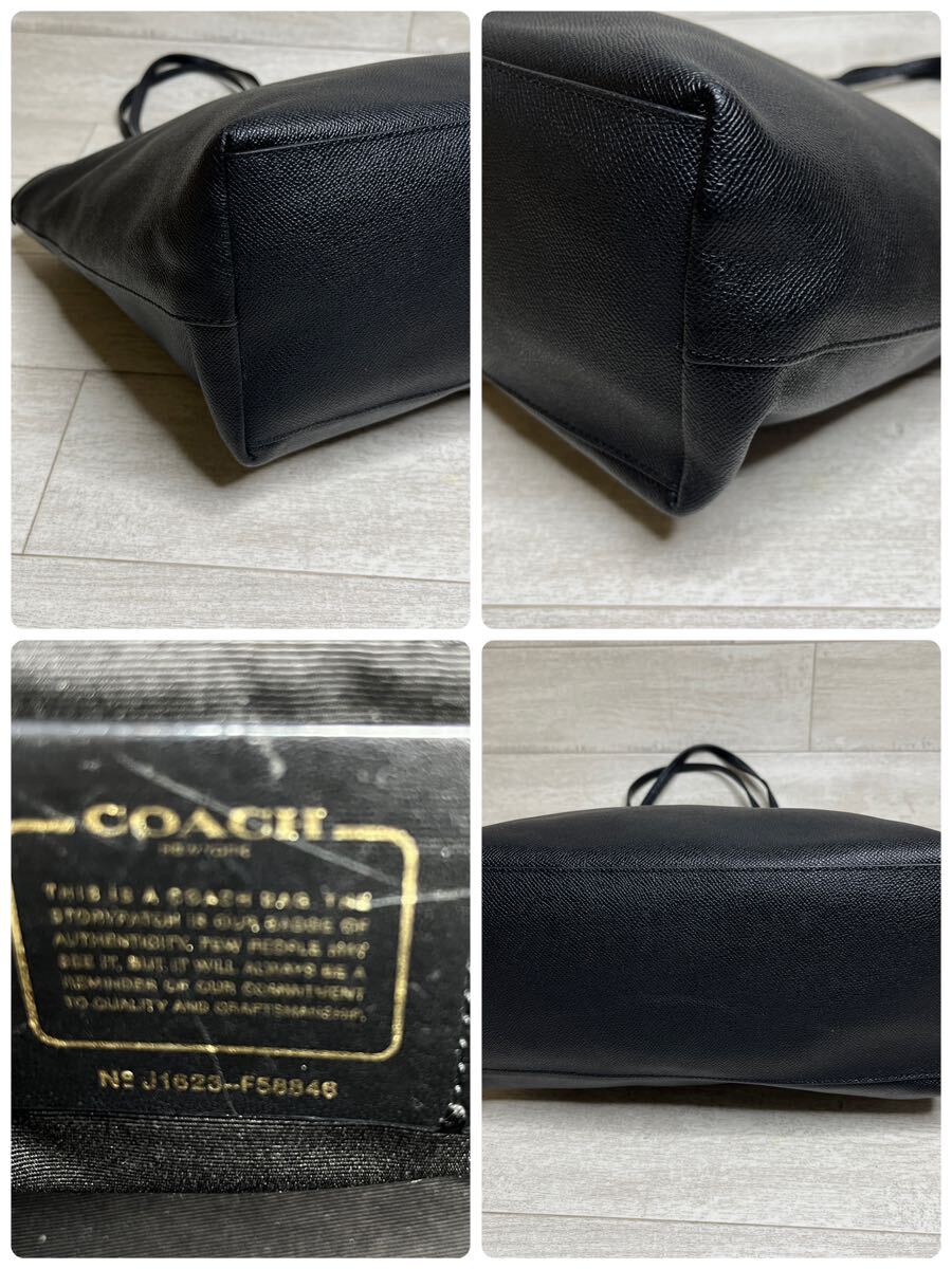 1円【入手困難品】10万円 コーチ COACH トートバッグ ビジネスバッグ ブリーフケース A4 2way レザー メンズ レディース 黒ブラック大容量 の画像6