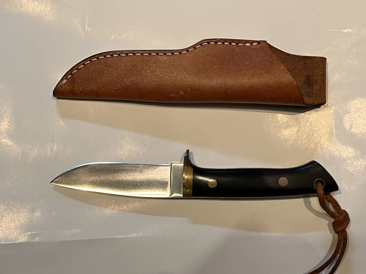  уличный нож, кожа с футляром, Hattori режущий инструмент 