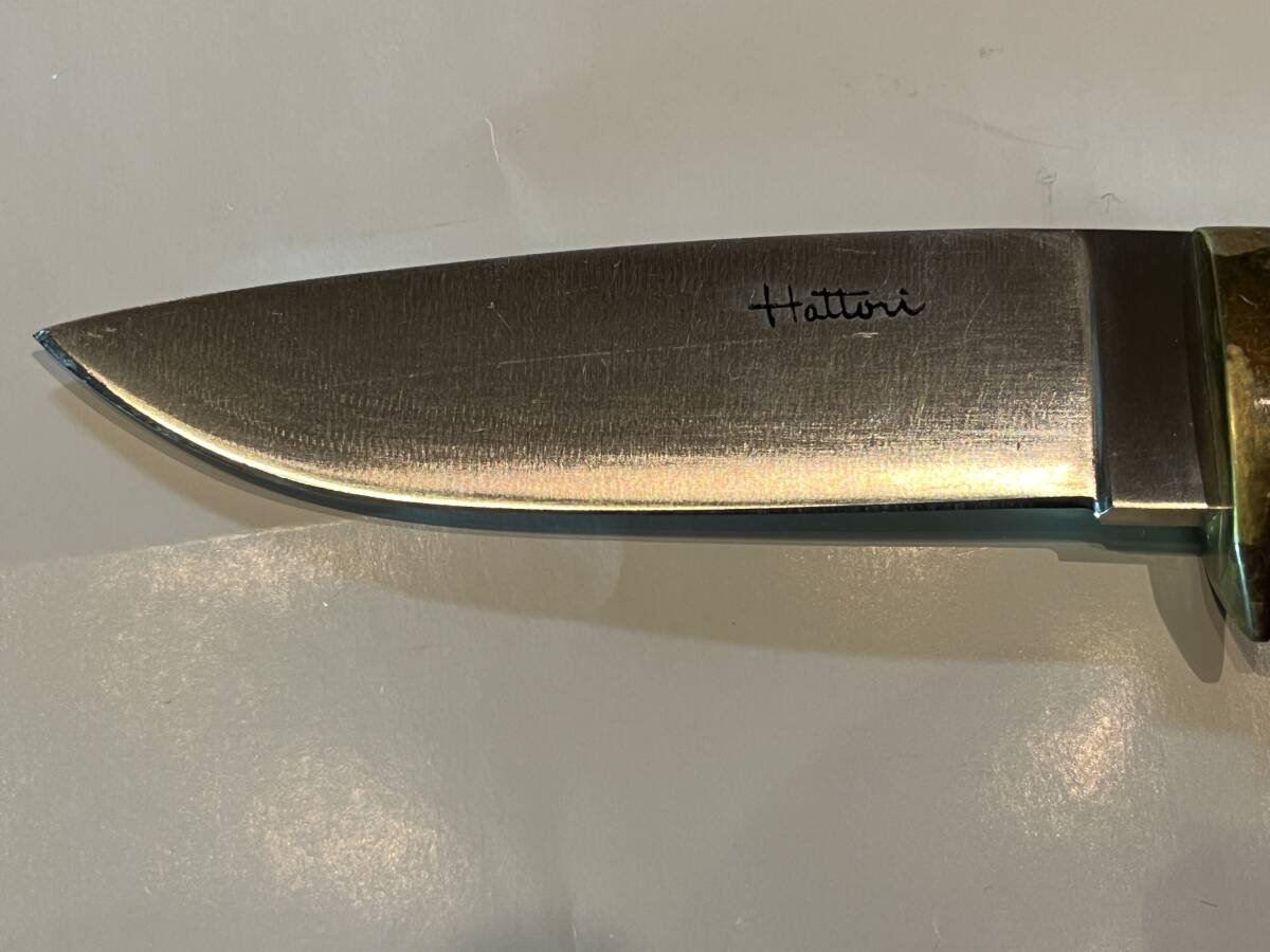  уличный нож, кожа с футляром, Hattori режущий инструмент 