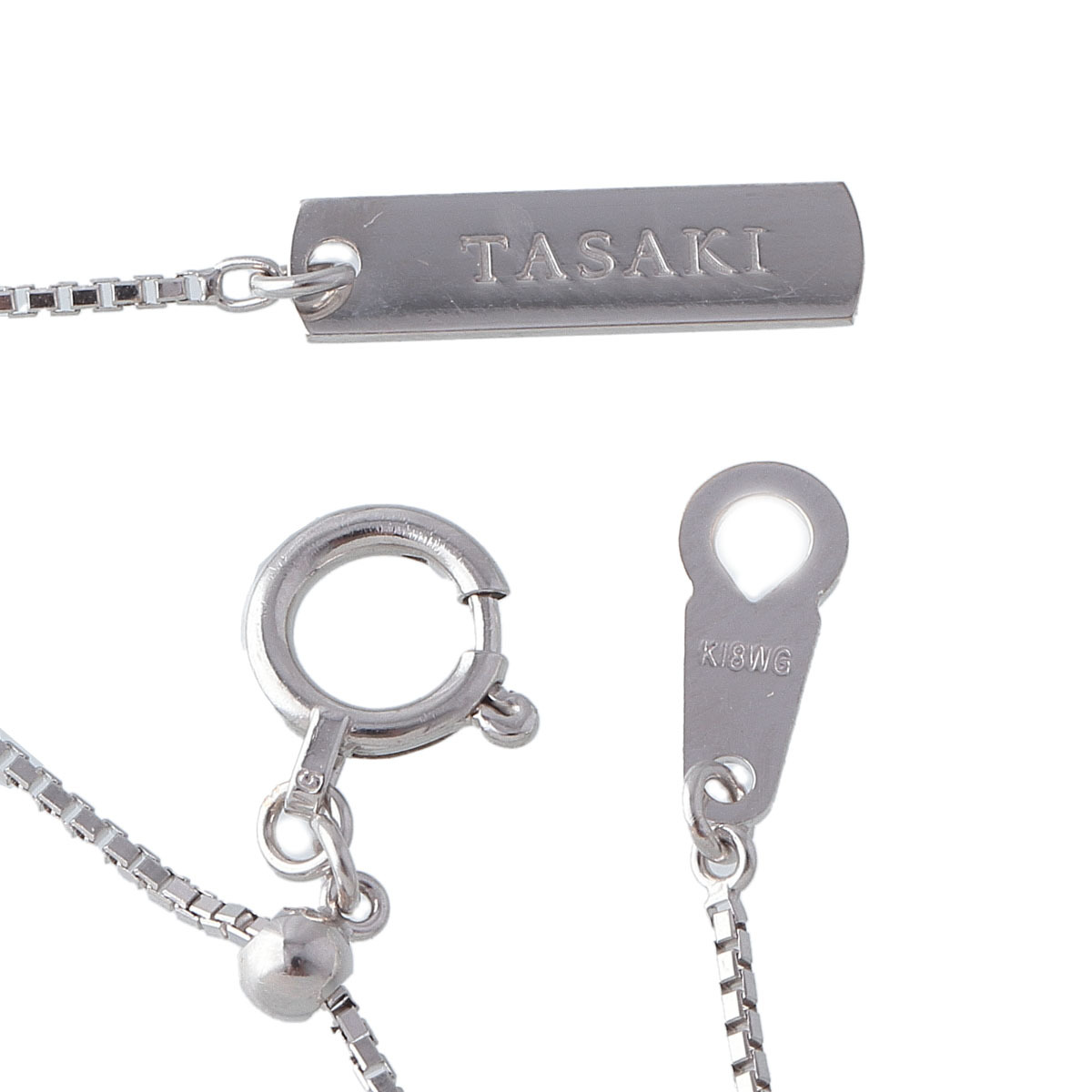 タサキ パールネックレス ブラックパール11.4mm 750WG 45cm 箱 新品仕上げ済 田崎 TASAKI【16608】_画像4