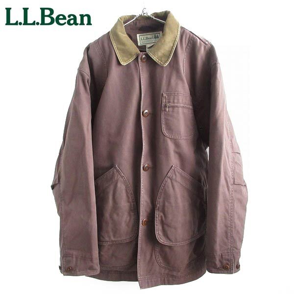 美品 L.L.Bean ハンティングジャケット プリマロフト着脱ライナー付き M-REG ダークブラウン系 コットン×コーデュロイ D147-18-0039ZVW