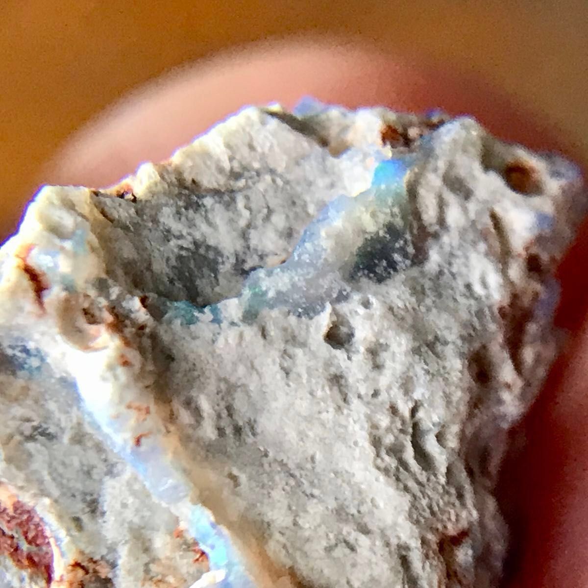 ブラックオパール 3.15ct 宝石 原石 オーストラリア ライトニングリッジ 天然石 オパール コレクション グレイッシュブルー