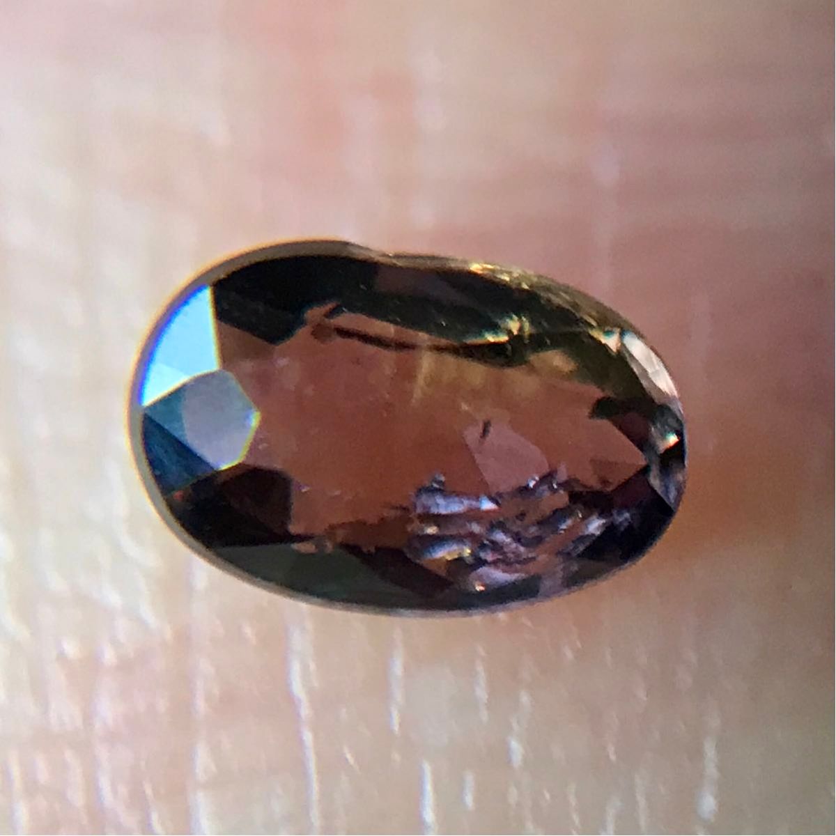 非加熱 サファイア イエロニッシュ パープルピンク  0.35ct 宝石 ルース 天然石 ピンクサファイア 天然サファイア 裸石