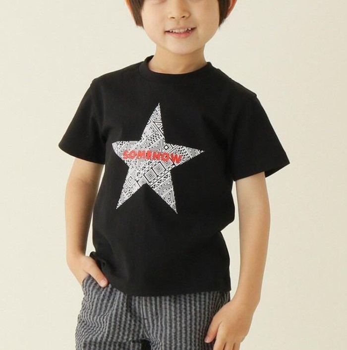 ラスト　新品 THE SHOP TK(Kids)　星柄Ｔシャツ　ブラック　16(160cm)　定価1089円